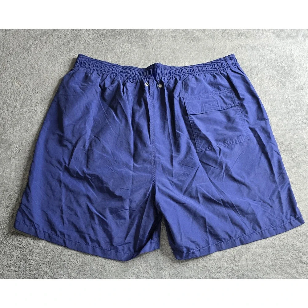 Polo Ralph Lauren Swim Trunks Mens 3XLT Navy Blue Green Pony Lined 6.5